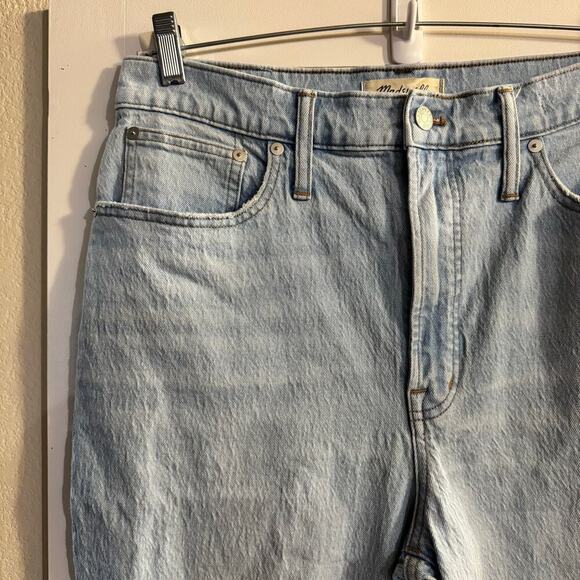 Madewell The Perfect Vintage Straight jean Danby Wash Knee Rip Edition Size 30 - Picture 11 of 11